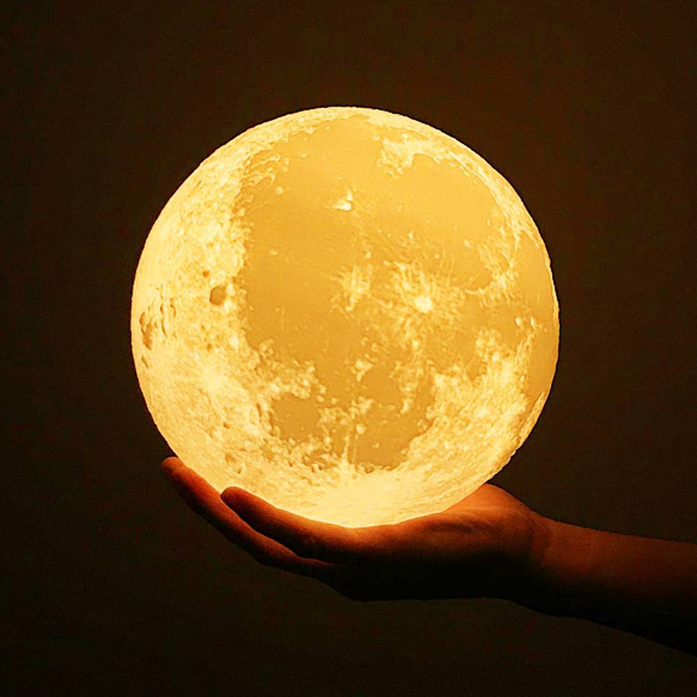 Custom Forever And Always Moon Lamp 3d Print - Engraved Moon Lamp - 3d Printed Moon Lamp