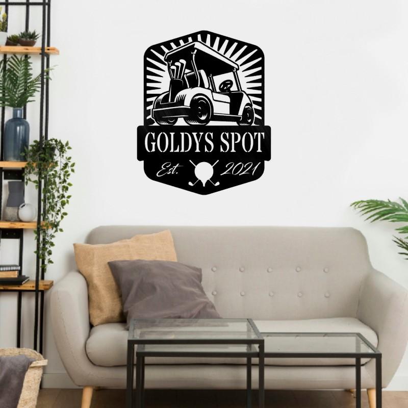 Custom Golf Cart Sports Metal Sign - Metal Decor Wall Art - Heavy Equipment Operator Gifts
