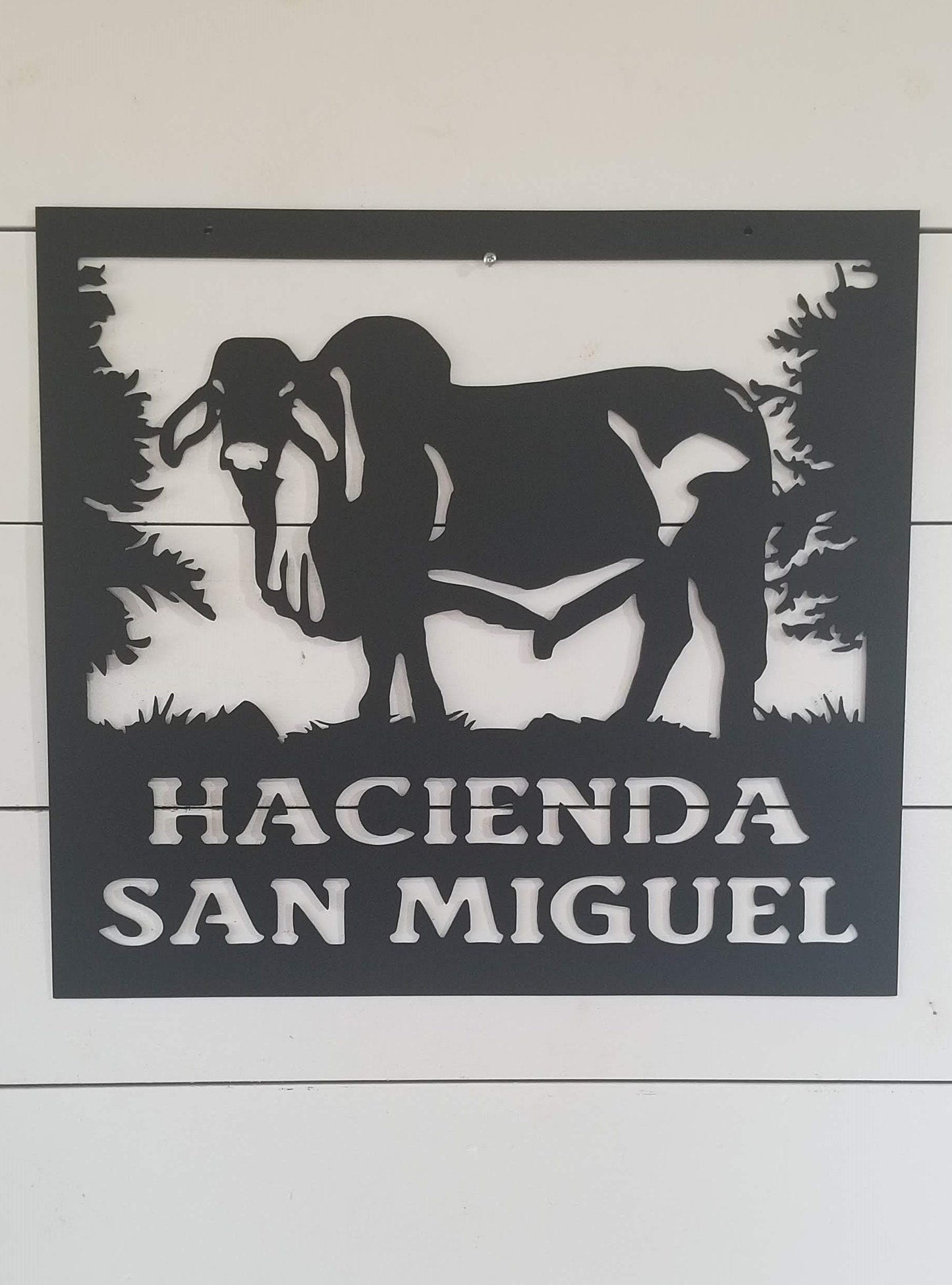 Custom Metal Brahman Farm Sign Metal Farm Sign Metal Farm Signs Farmer Gifts