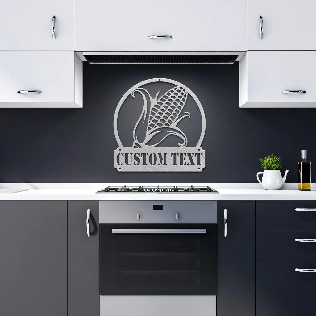 Custom Metal Corn Farm Sign - Personalized Corn Farming Wall Art - Farm House Decor
