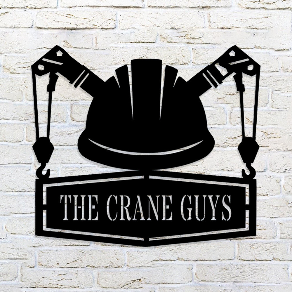 Custom Metal Crane Operator Sign - Metal Construction Signs - Heavy Equipment Operator Gifts