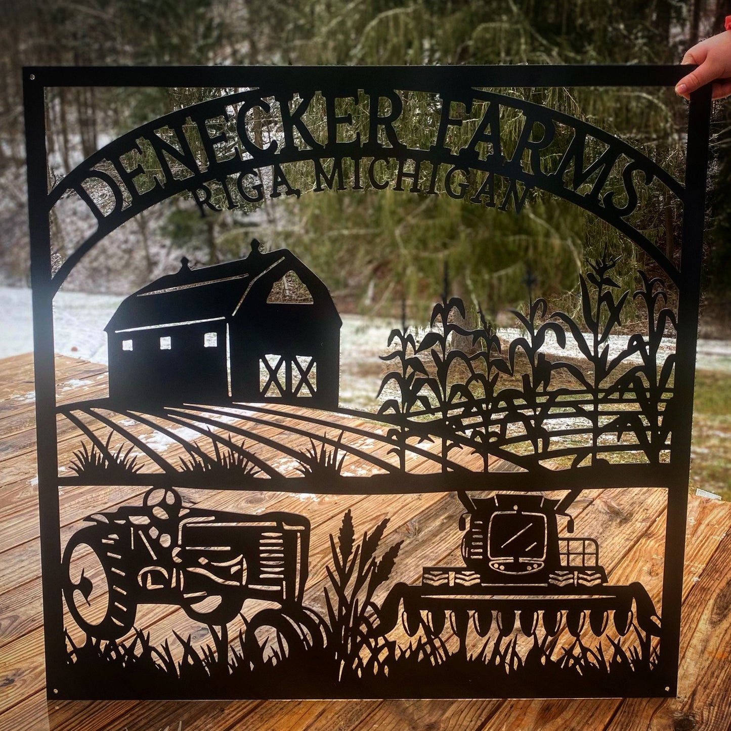 Custom Metal Crop Farm Sign - Farm House Decor - Large Metal Farm Signs