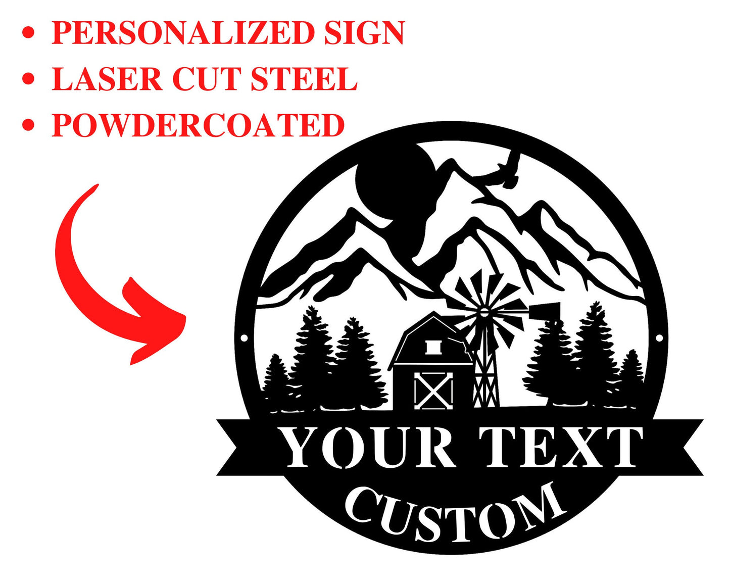 Custom Metal Farm Barn Sign Metal Sign For Farm Personalized Farm Sign