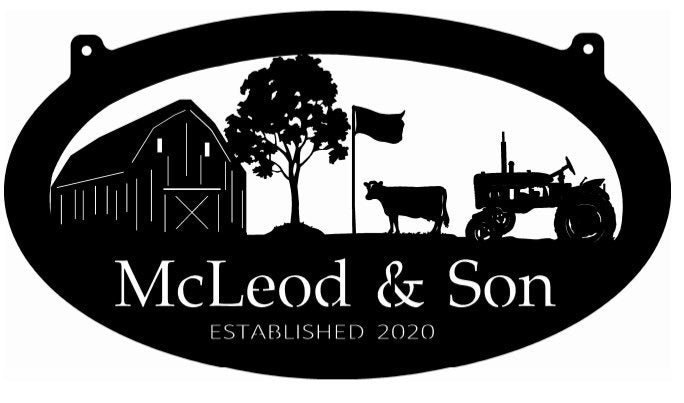 Custom Metal Farm Sign Barn Tractor Flag On Pole3ft Sign Metal Wall Art Metal House Sign