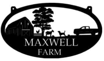 Custom Metal Farm Sign With Fence And Chicken Goat And Pickup Metal Wall Art Metal House Sign