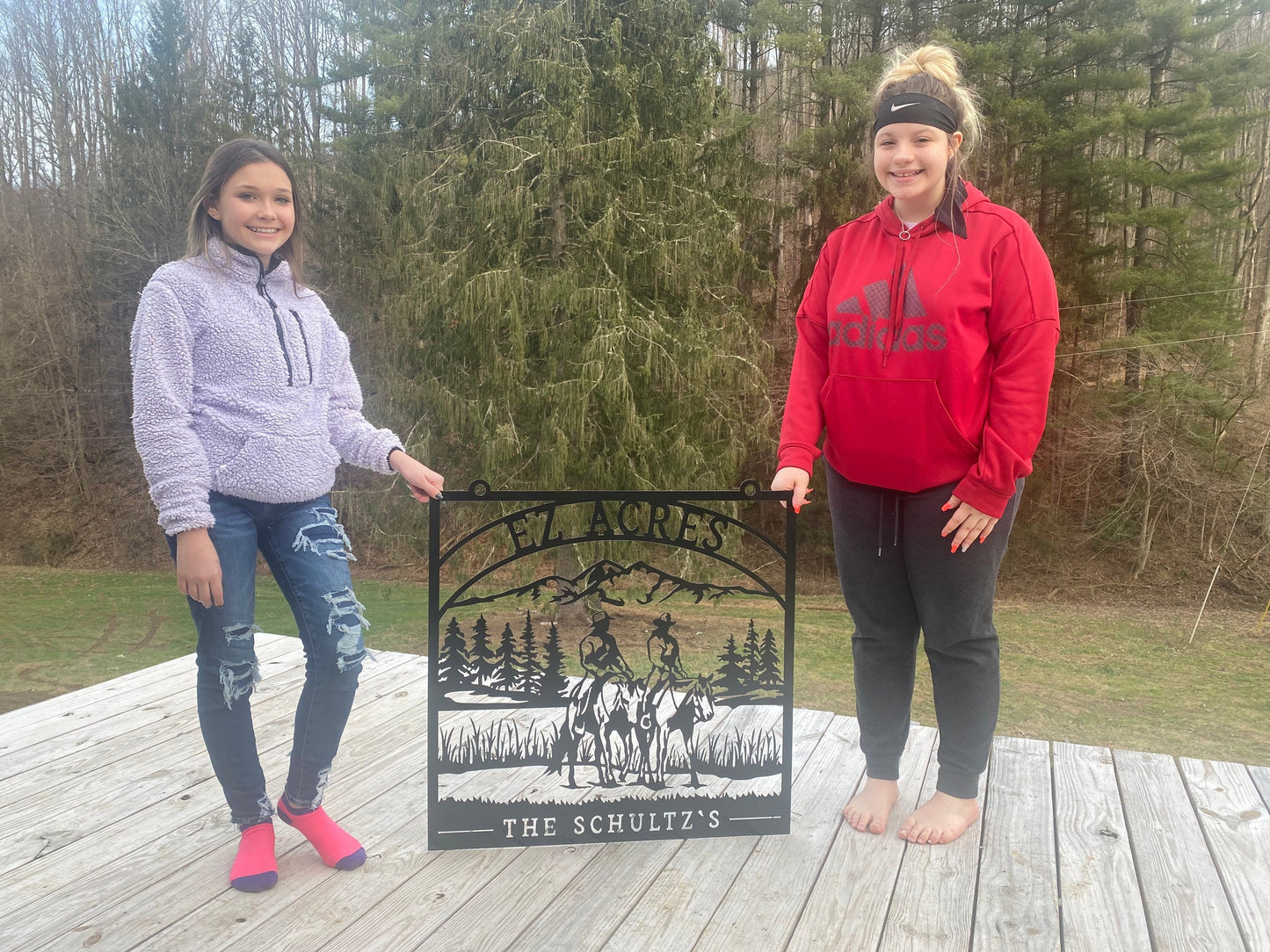 Custom Metal Horse Farm Sign - Custom Metal Horse Stable Sign - Farm House Decor - Large Metal Farm Signs