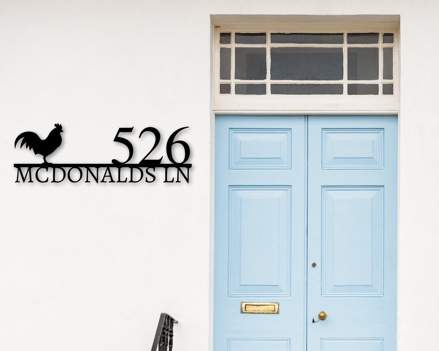 Custom Metal House Numbers Address Plaque Rooster Sign Address Sign Custom Metal Address Sign Custom Street Address Sign Farm Decor Chicken