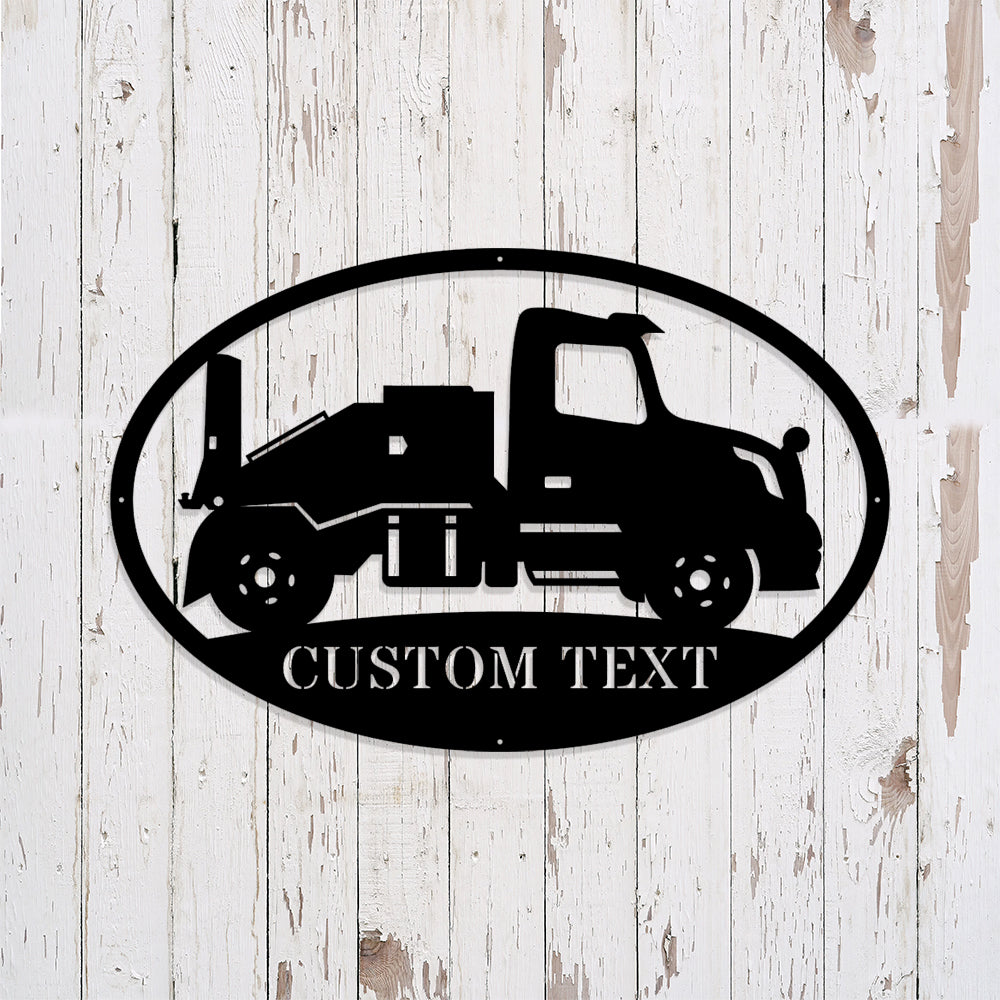 Custom Metal Mobile Home Toter Sign - Mobile Home Toter Monogram - Metal Construction Signs - Heavy Equipment Operator Gifts