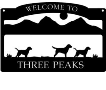 Custom Metal Mountain Dogs Sign Metal Farm Sign Metal Ranch Sign Metal Wall Art Metal House Sign