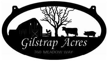 Custom Metal Pig Cow Farm Sign Pig Barn Cow Sign Metal Wall Art Metal House Sign