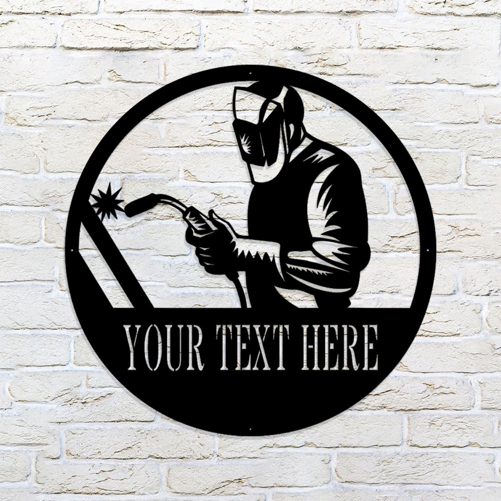 Custom Metal Welding Sign - Welding Monogram - Welding Gifts For Him - Welder Wall Art