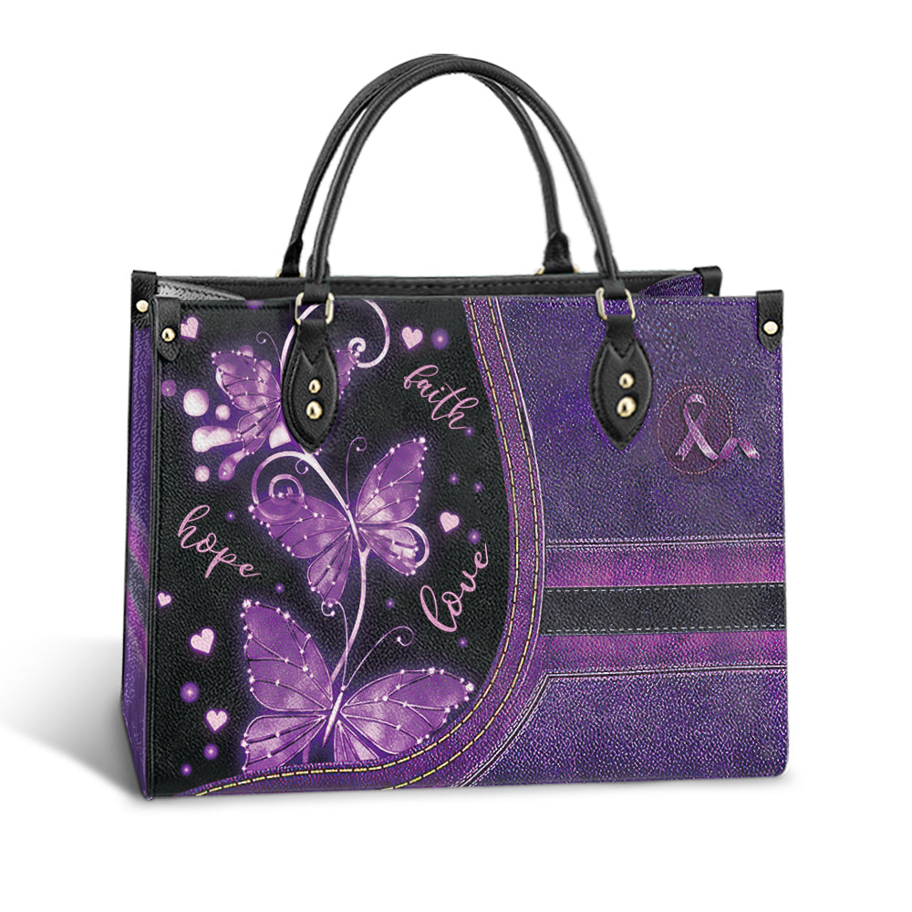 Custom Name Faith Leather Bag - Women's Pu Leather Bag - Best Mother's Day Gifts