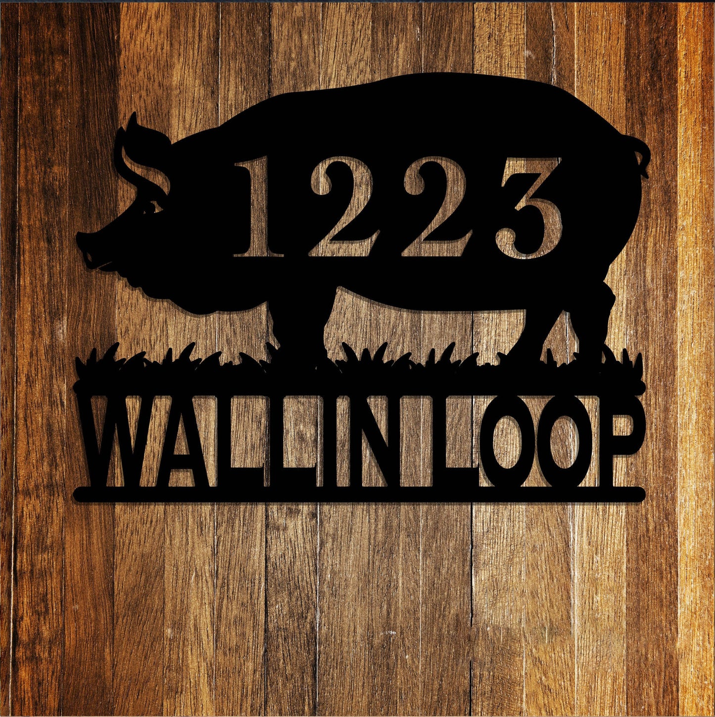 Custom Pig Sign Address Sign Animals Farm Silhouette Farm Steel Sign Steel Art Animal Farm Sign Metal Art Farmhouse