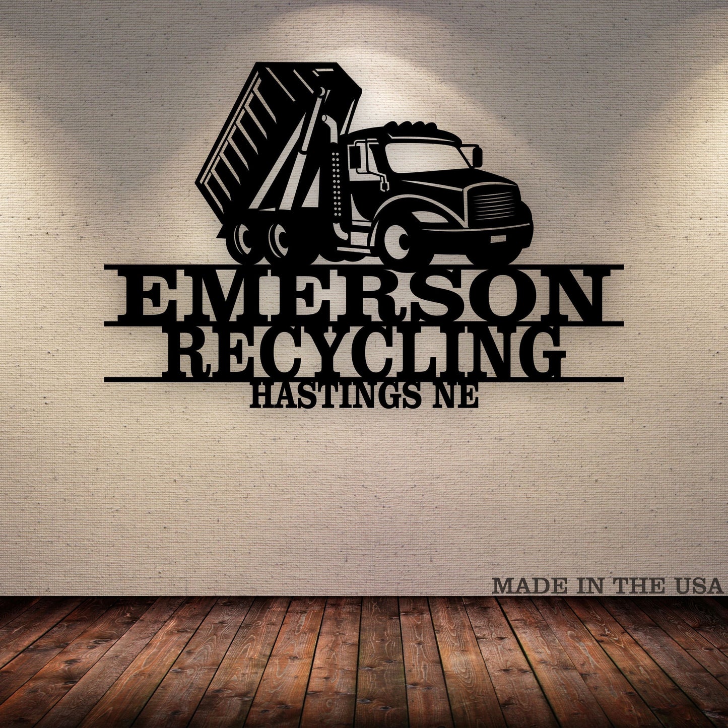 Custom Roll Off Truck Vehicle Metal Sign - Metal Decor Wall Art - Heavy Equipment Operator Gifts