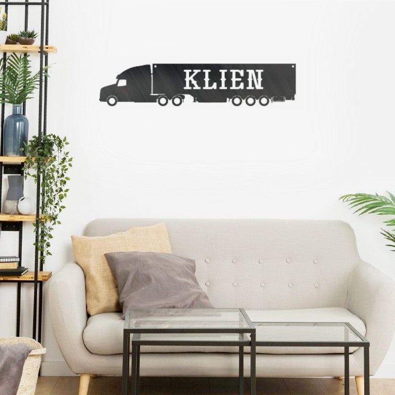 Custom Semi-Truck Vehicle Metal Sign - Metal Decor Wall Art - Heavy Equipment Operator Gifts