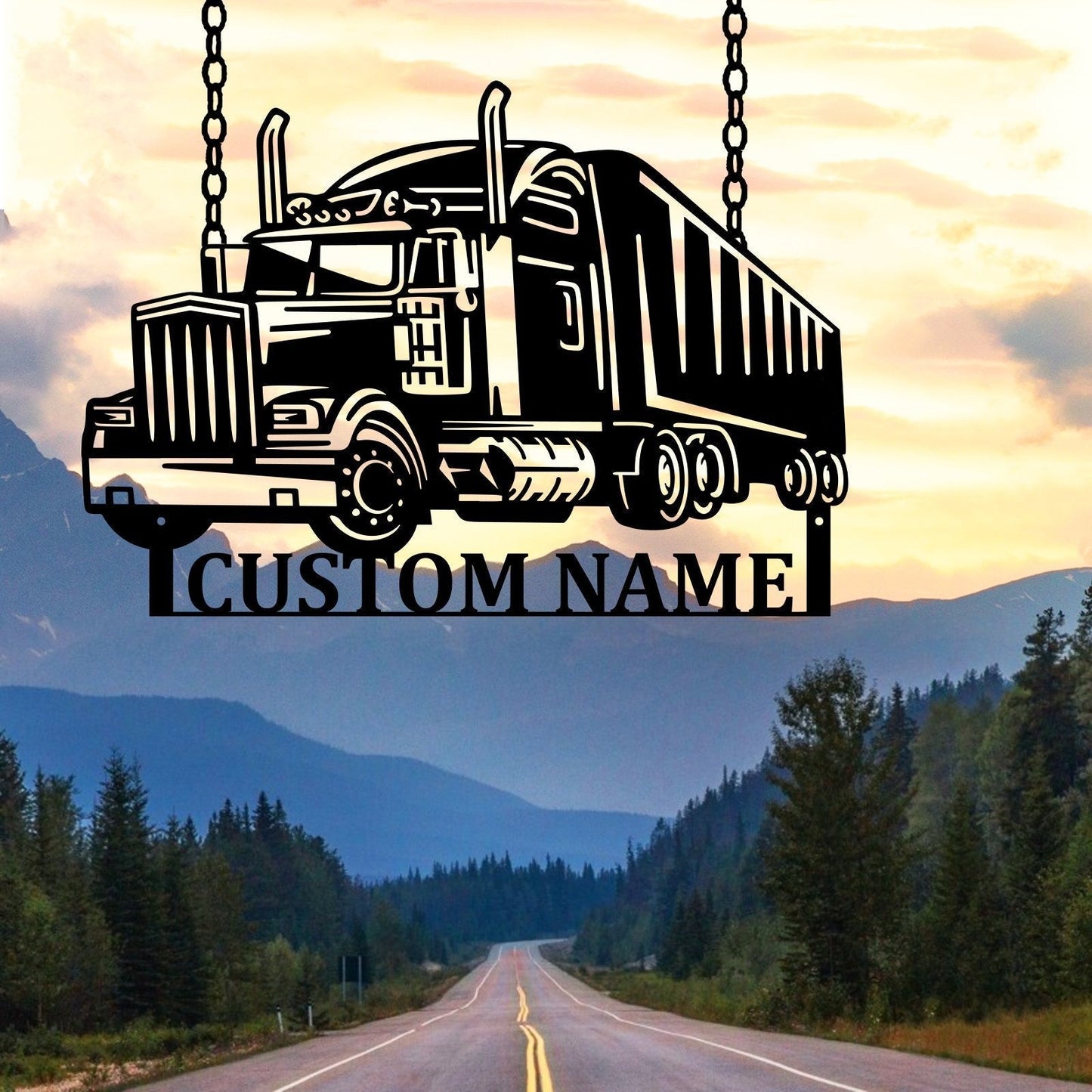 Custom Semi Truck Big Rig Vehicle Metal Sign - Metal Decor Wall Art - Heavy Equipment Operator Gifts