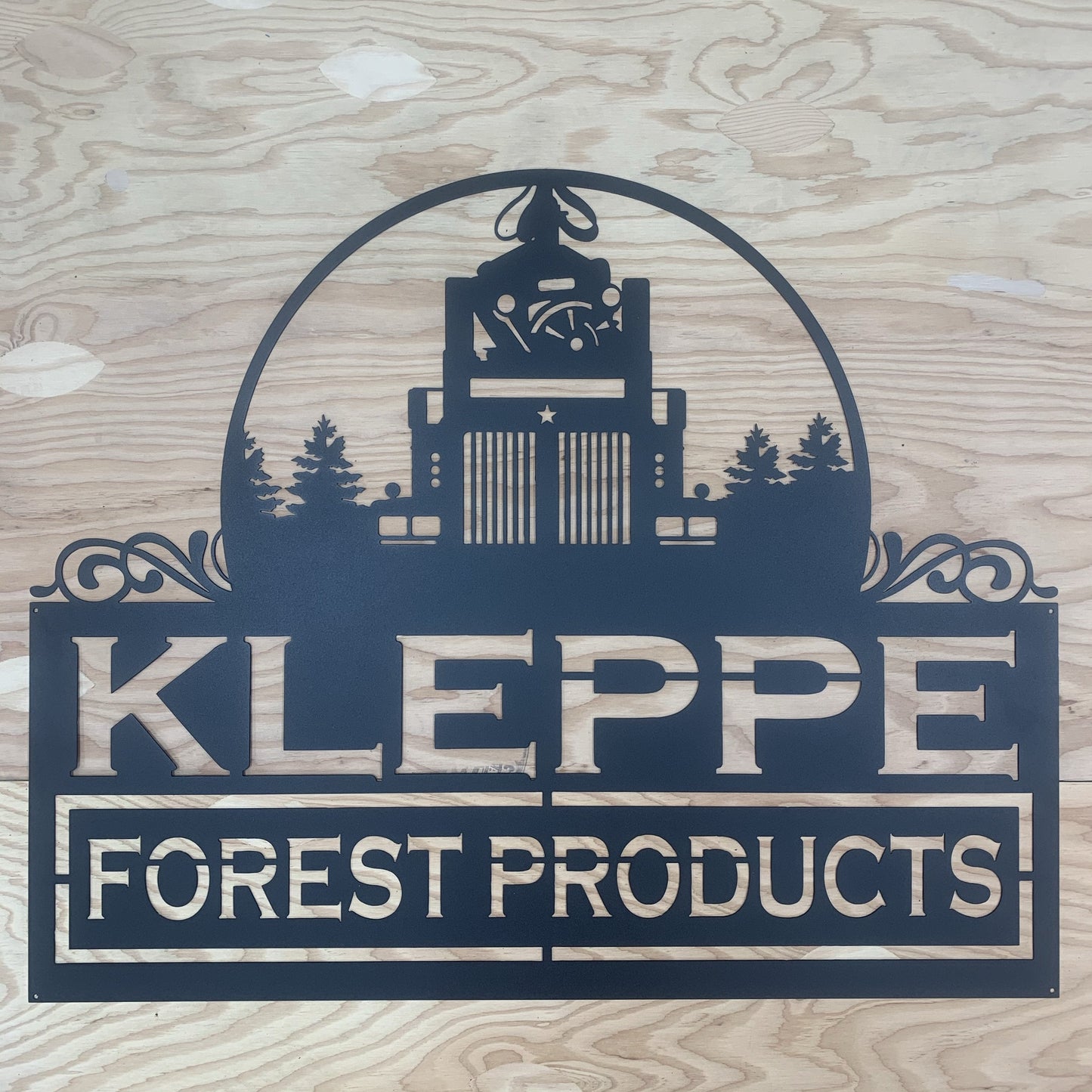 Custom Star Vehicle Log Hauler Metal Sign - Metal Decor Wall Art - Heavy Equipment Operator Gifts