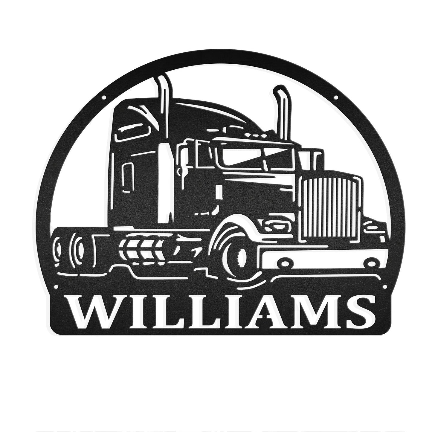 Custom Truck 18 Wheeler Vehicle Metal Sign - Metal Decor Wall Art - Heavy Equipment Operator Gifts