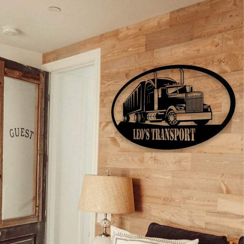Custom Truck Diesel Vehicle Metal Sign - Metal Decor Wall Art - Heavy Equipment Operator Gifts