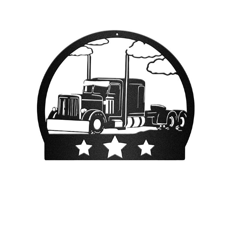 Custom Truck Trucker Diesel Vehicle Metal Sign - Metal Decor Wall Art - Heavy Equipment Operator Gifts