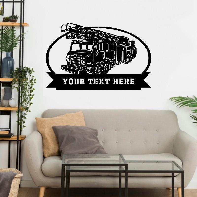 Custom Ultimate Fire Truck Metal Sign - Metal Decor Wall Art - Heavy Equipment Operator Gifts