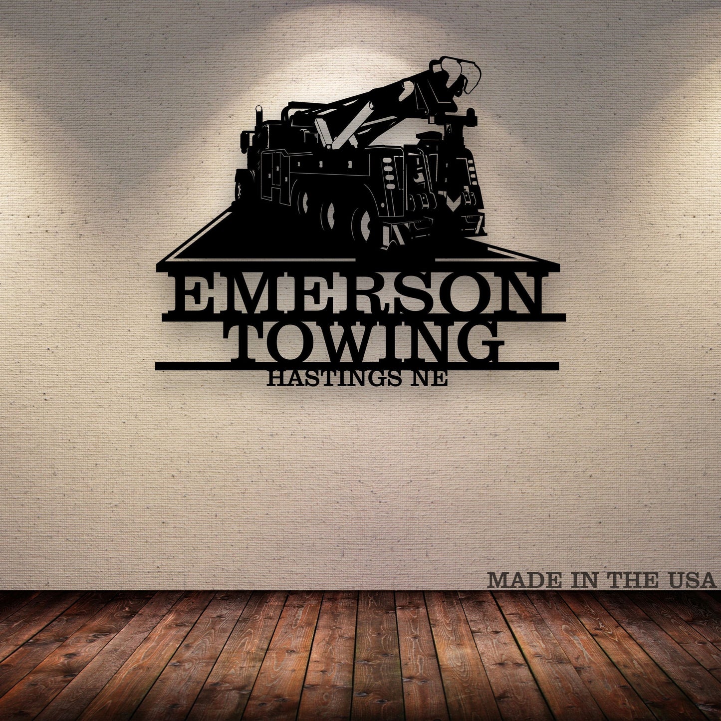 Custom Wrecker Tow Truck Metal Sign - Metal Decor Wall Art - Heavy Equipment Operator Gifts