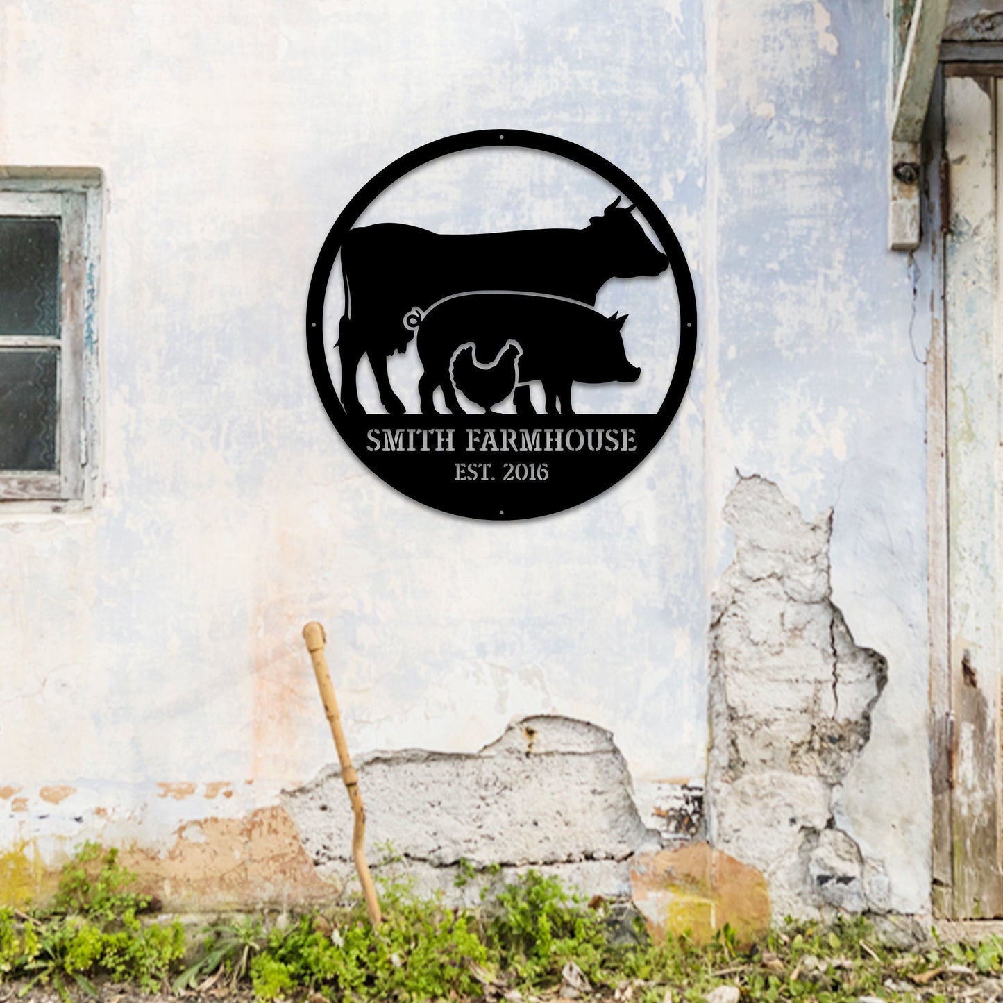 Customized Farm Metal Wall Art - Personalized Metal Farm Signs - Metal Farm Signs - Farmer Gifts