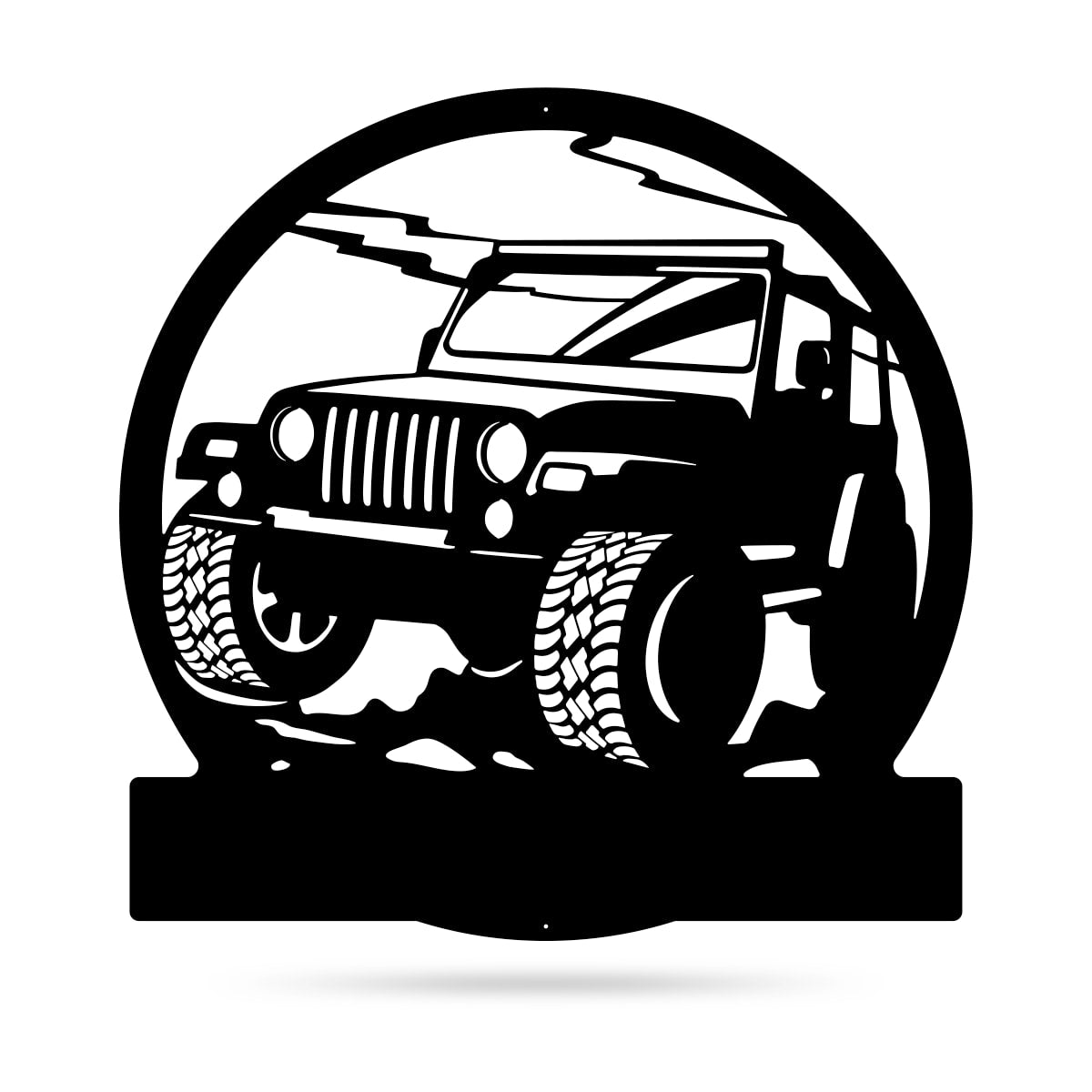 Cutsom Jeep Vehicle Metal Sign - Metal Decor Wall Art - Heavy Equipment Operator Gifts