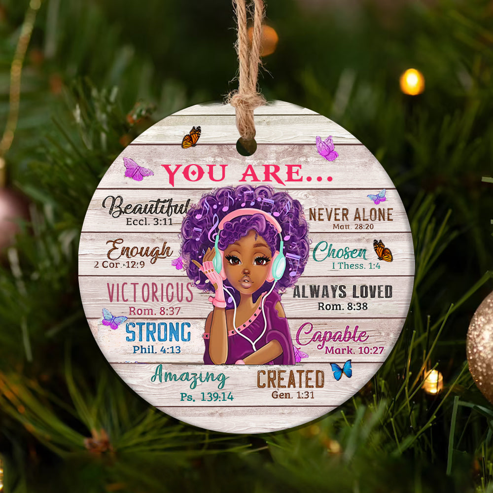 Daughter Gift Blw Ceramic Circle Ornament - Decorative Ornament - Christmas Ornament