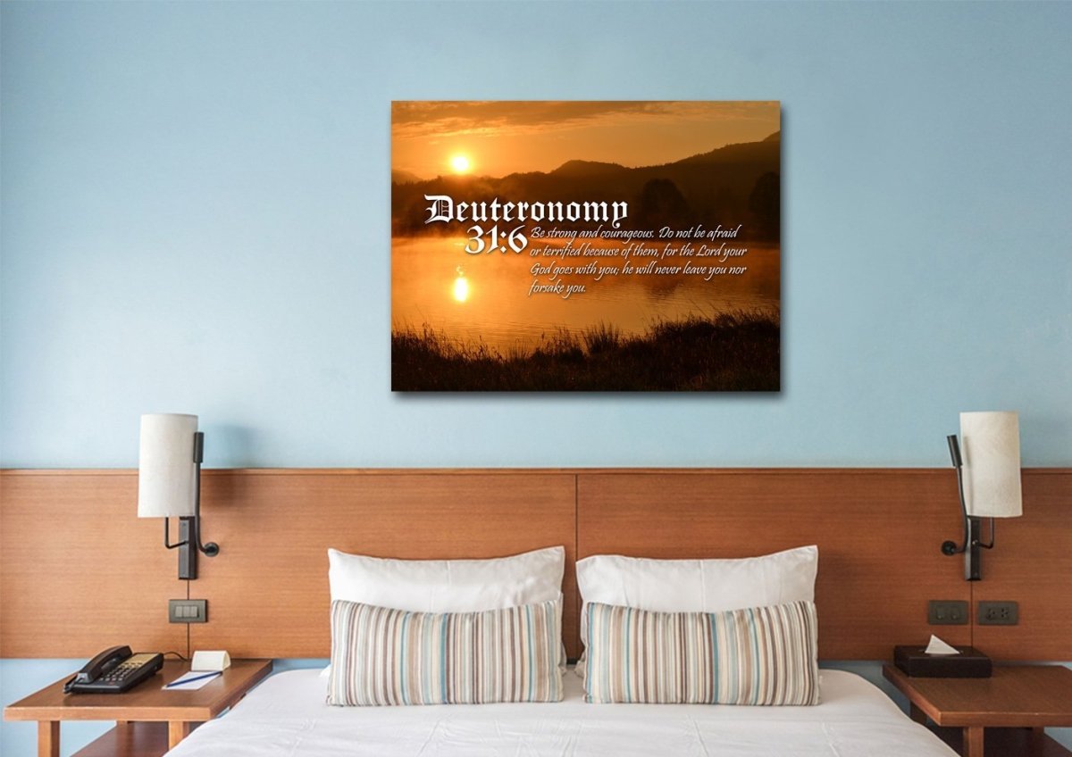 Deuteronomy 316 Canvas Wall Art Print - Christian Canvas Wall Art