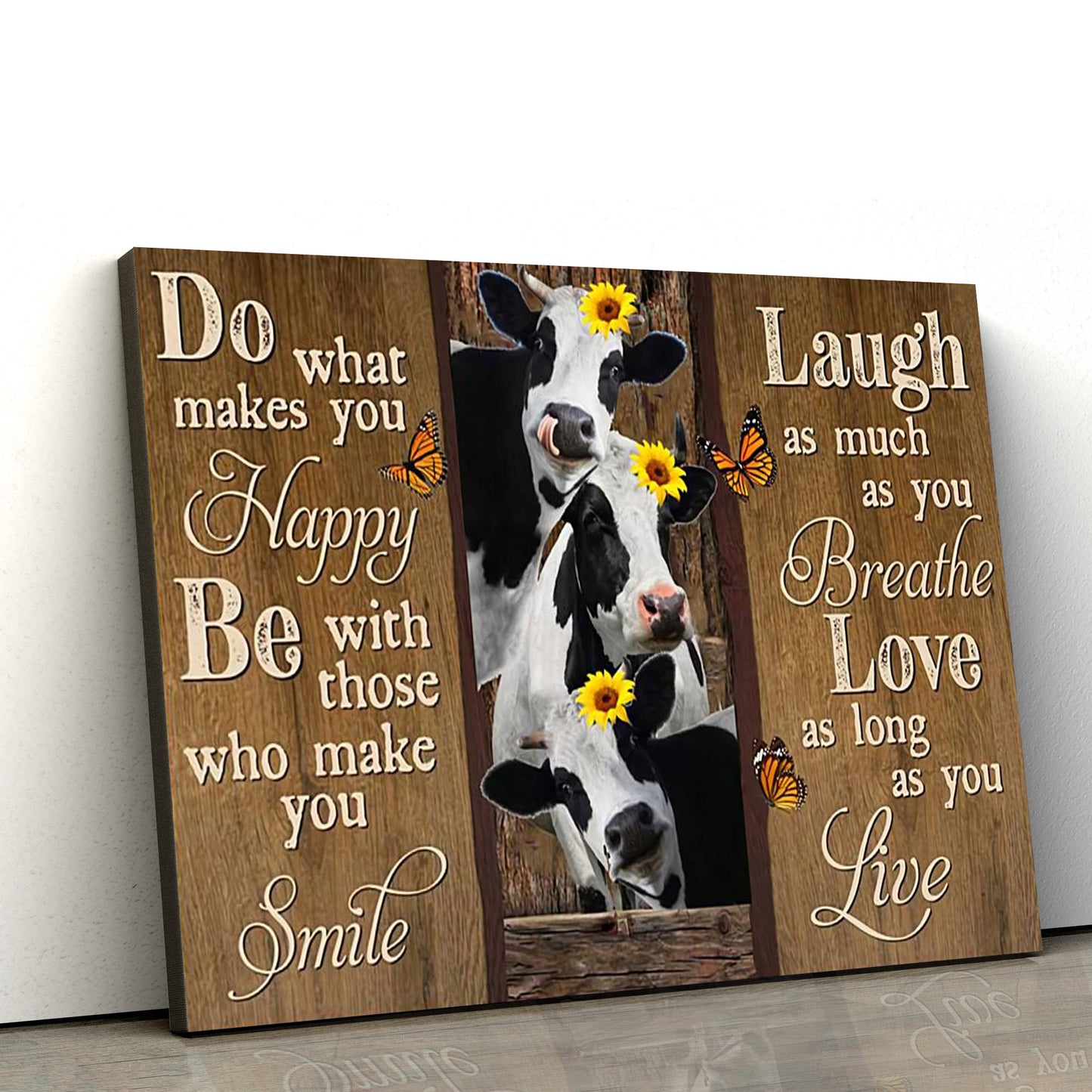 Do What Makes You Happy Canvas Wall Art - Christian Canvas Wall Decor - Bible Verse Wall Art Canvas - Farmer Gift