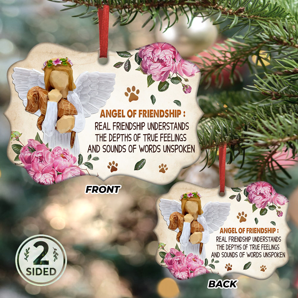 Dog Memorial Of Friendship Metal Ornament - Christmas Ornament - Christmas Gift