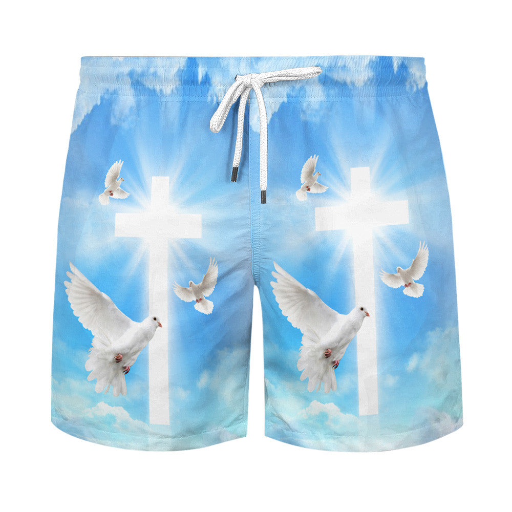 Dove Peace Be With You As The Father Hawaiian Shirt - Christian Hawaiian Shirt - Religious Hawaiian Shirts