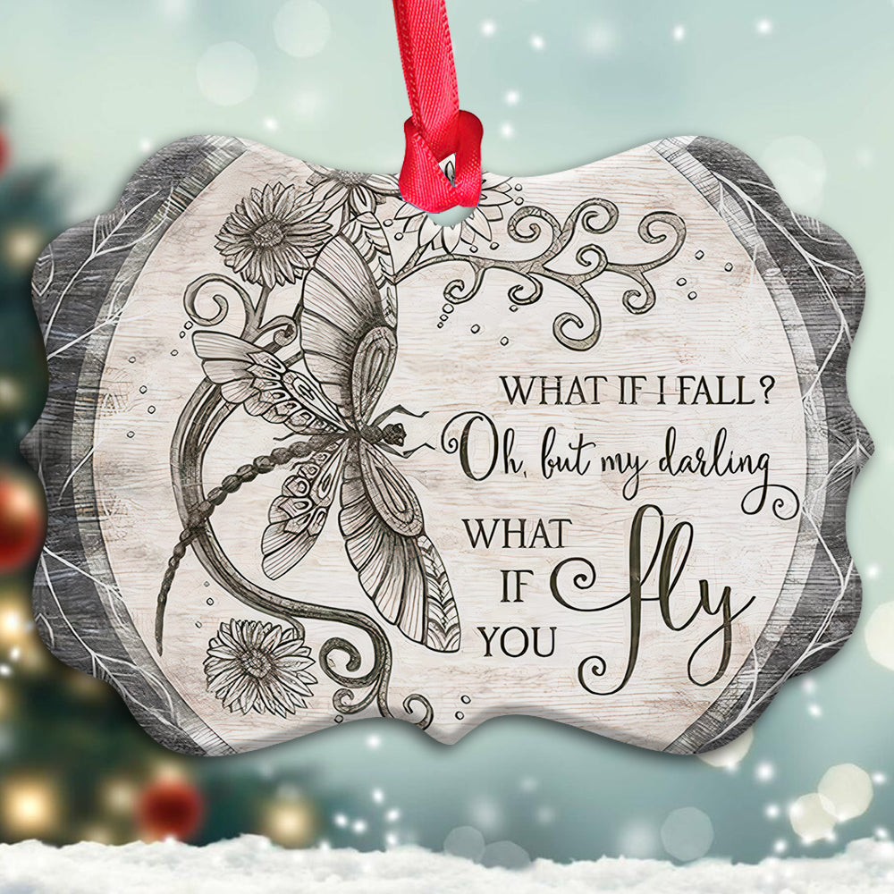 Dragonfly Memorial 2 Metal Ornament - Christmas Ornament - Christmas Gift