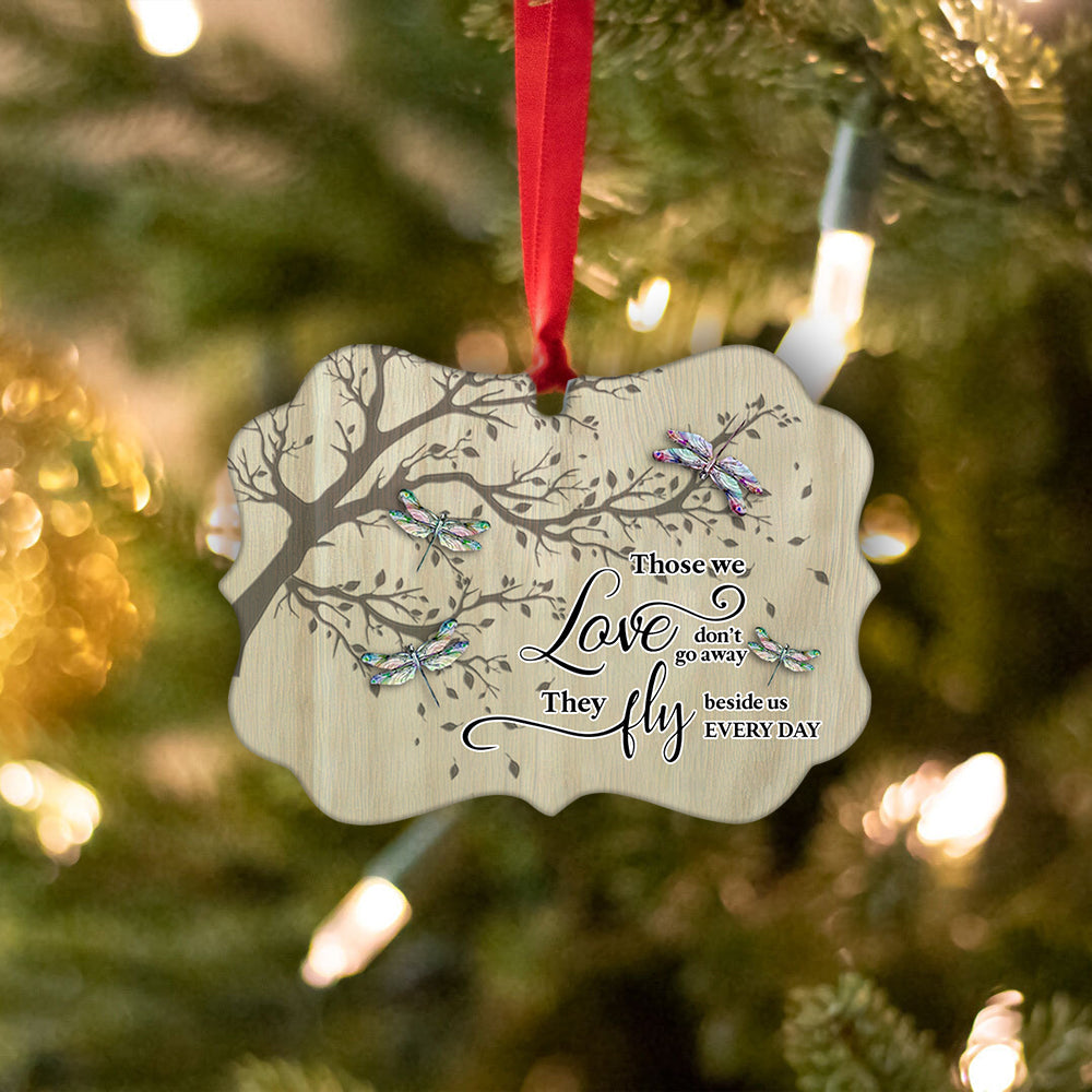 Dragonfly Memorial 4 Metal Ornament - Christmas Ornament - Christmas Gift