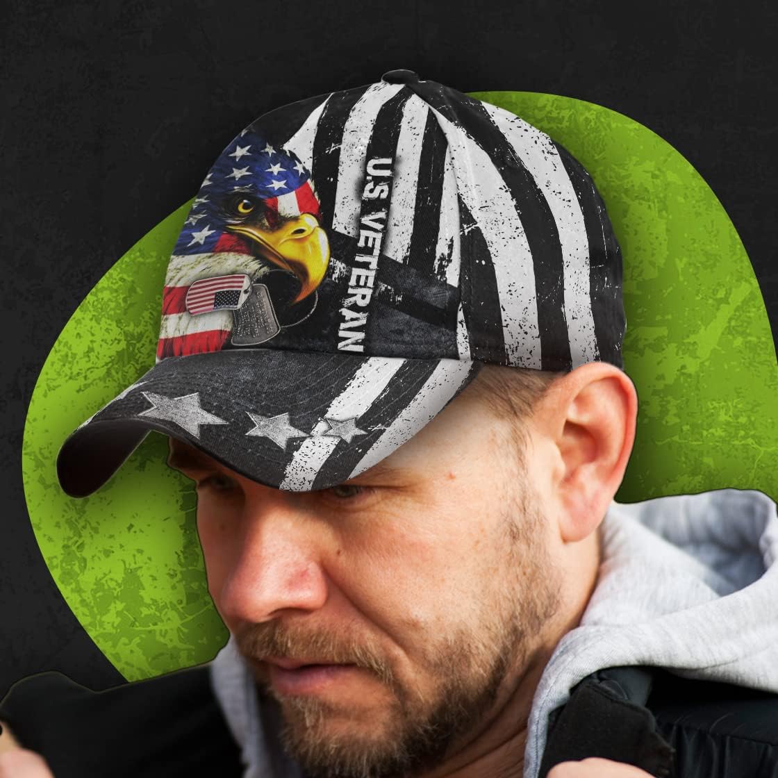 Eagle Us Veteran Baseball Cap - Christian Hats for Men and Women