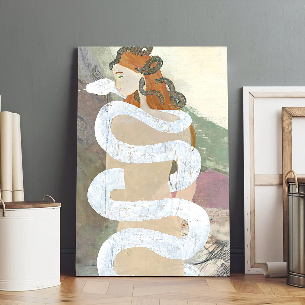 Eve and the Serpent and Counterfeit Serpent Religious Christian Wall Art Canvas - Christian Art Gift