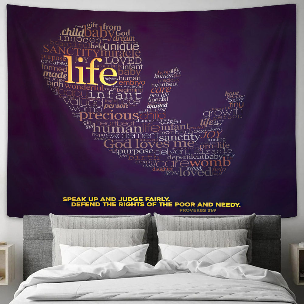Every Child Is Precious To The Lord Proverbs 31 9 - Religious Tapestry - Tapestry Wall Hanging