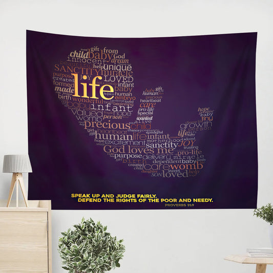 Every Child Is Precious To The Lord Proverbs 31 9 - Religious Tapestry - Tapestry Wall Hanging