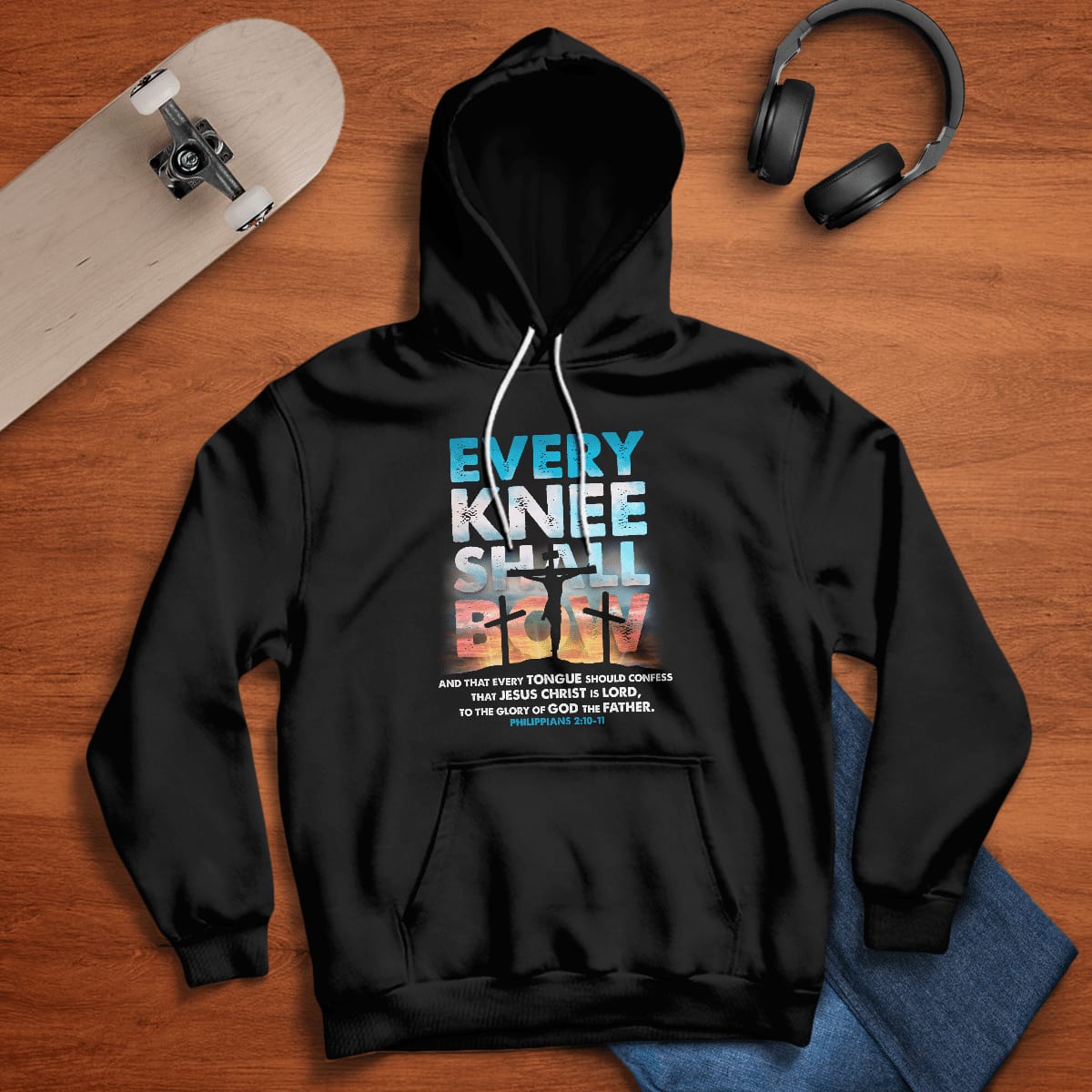 Every Knee Shall Bow God T-Shirt, Christian T-Shirt, Religious T-Shirt, Jesus Sweatshirt Hoodie, Faith T-Shirt