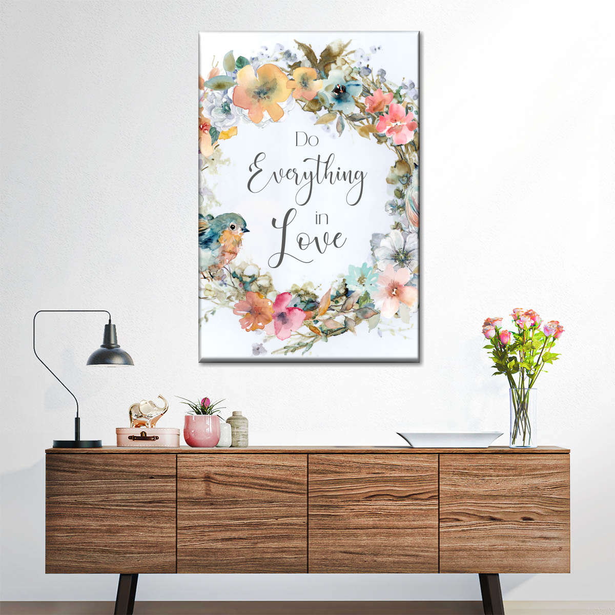 Everything In Love Canvas Wall Art - Christian Wall Decor Art - Religious Wall Decor