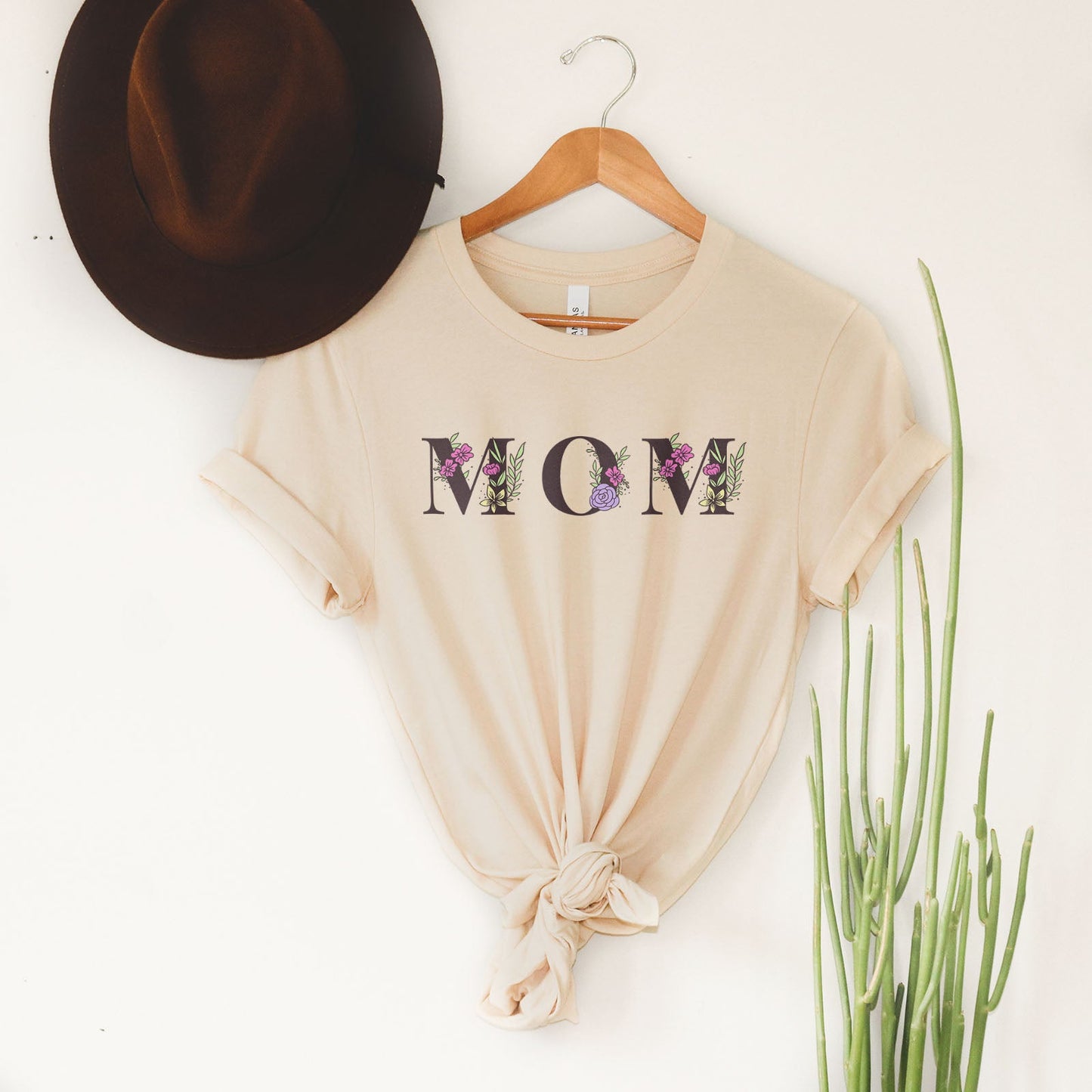 Mom Floral Tee Shirts For Women - Christian Shirts for Women - Religious Tee Shirts