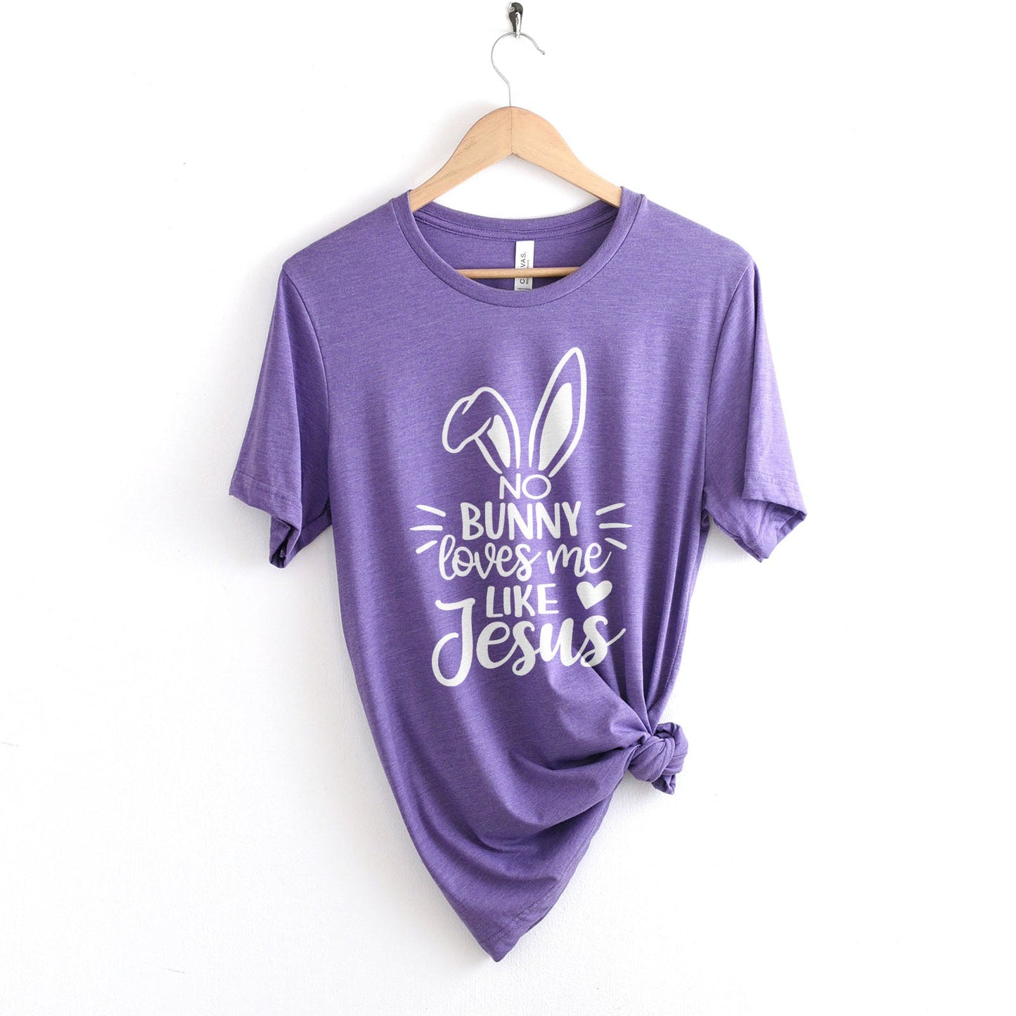 No Bunny Loves Me Like Jesus Tee Shirts For Women - Christian Easter T Shirts