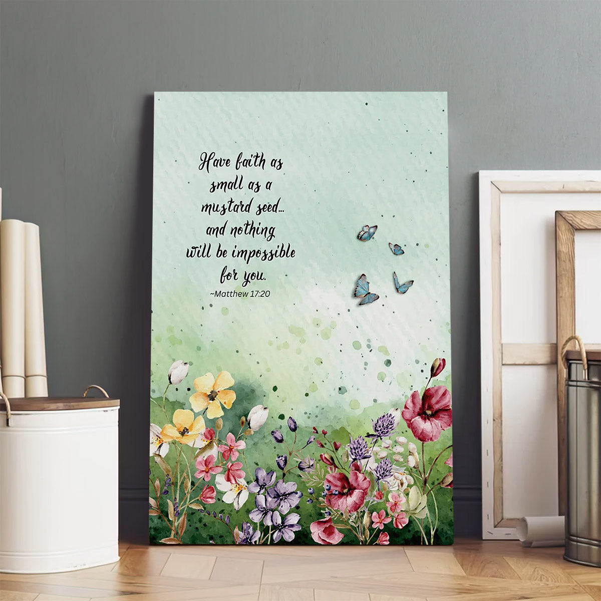 Faith As Small As A Mustard Seed Christian Wall Art Bible - Jesus Christ Canvas - Christian Wall Art - Religious Canvas Art