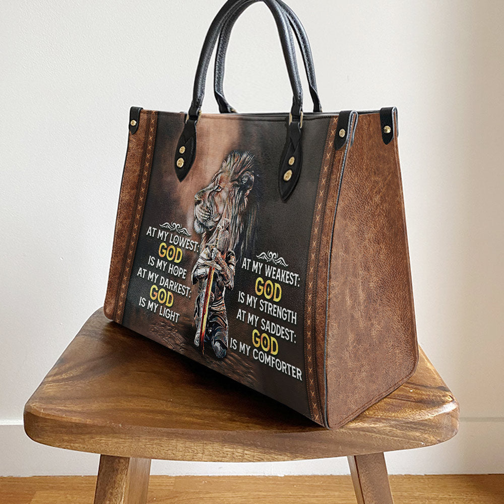 Faith God Is My Light Leather Bag - Women's Pu Leather Bag - Best Mother's Day Gifts