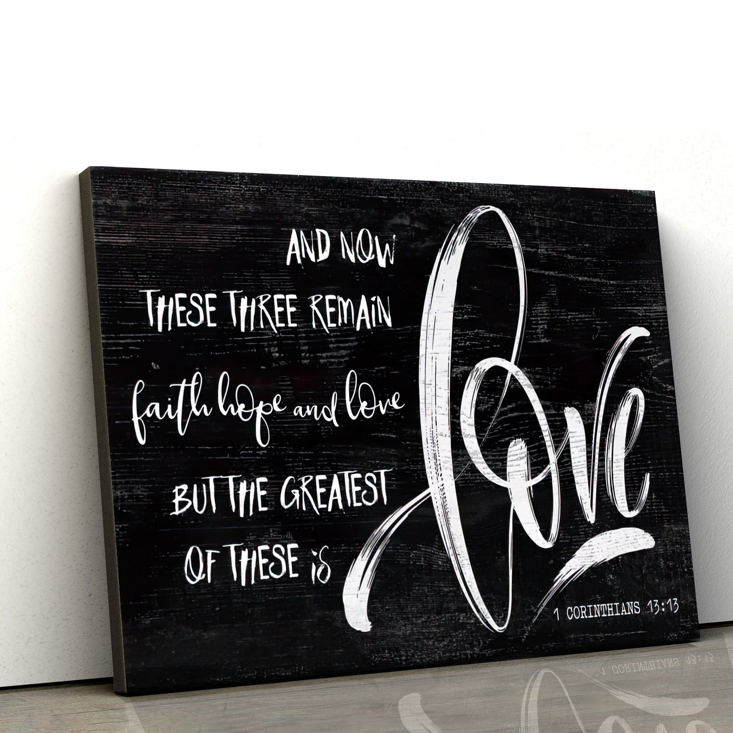 Faith Hope And Love Hanging Canvas - 1 Corinthians 13 13 Wall Art