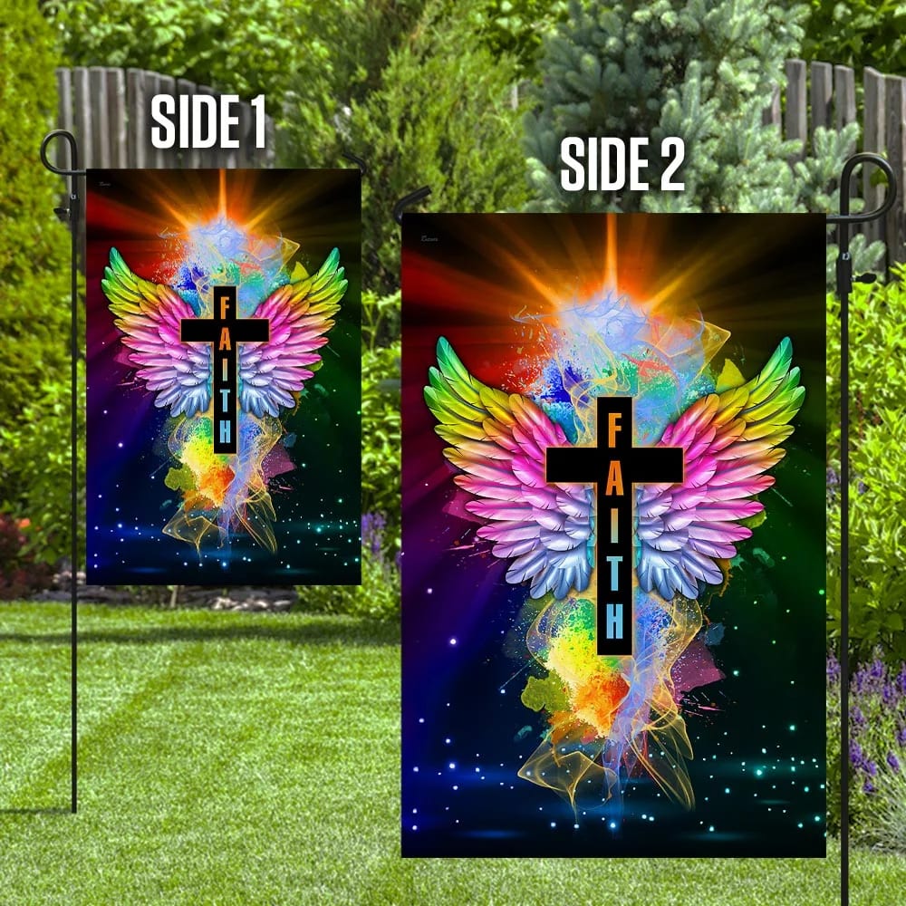 Faith In Jesus Christ Flag - Outdoor Christian House Flag - Christian Garden Flags