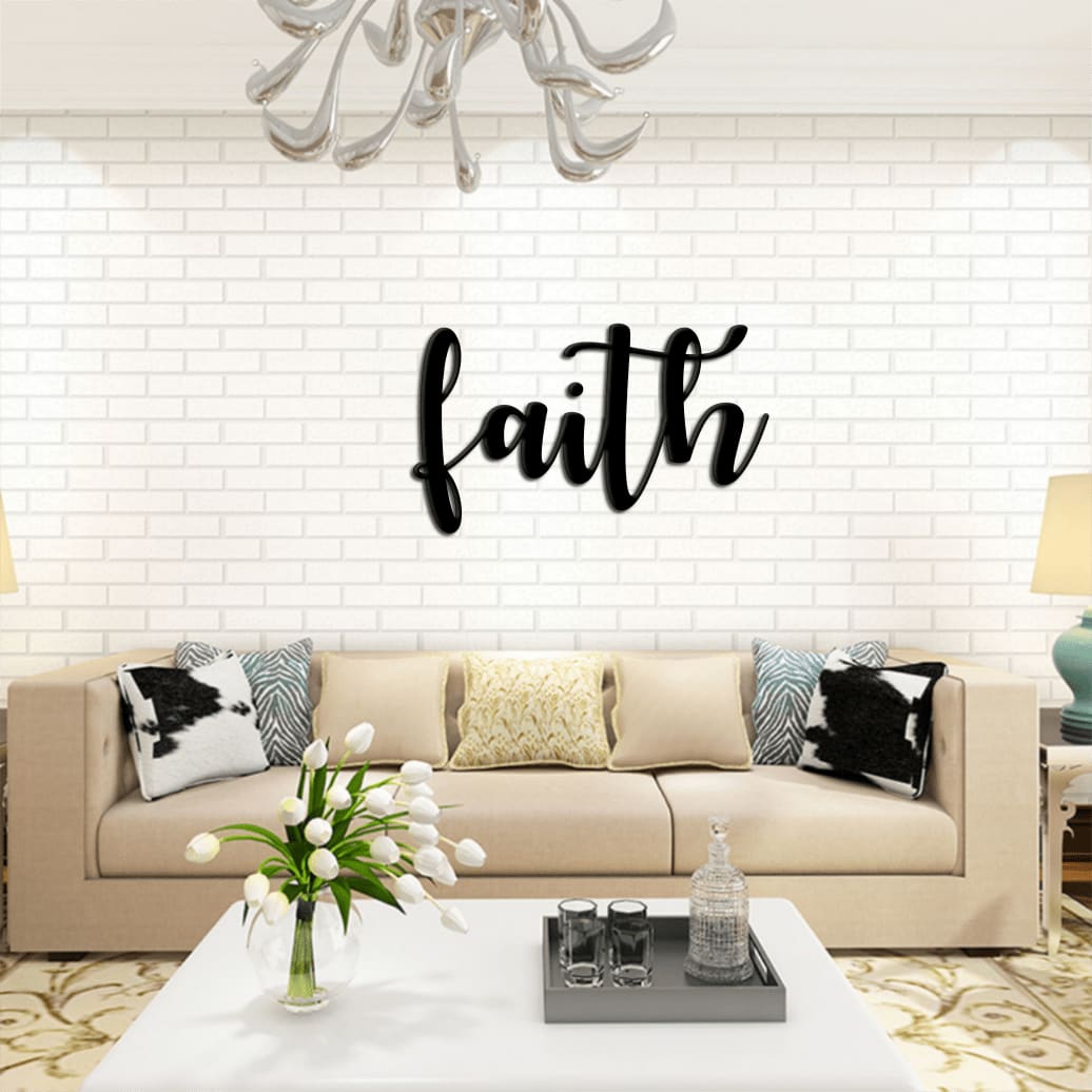 Faith Metal Sign - Christian Metal Wall Art - Religious Metal Wall Art