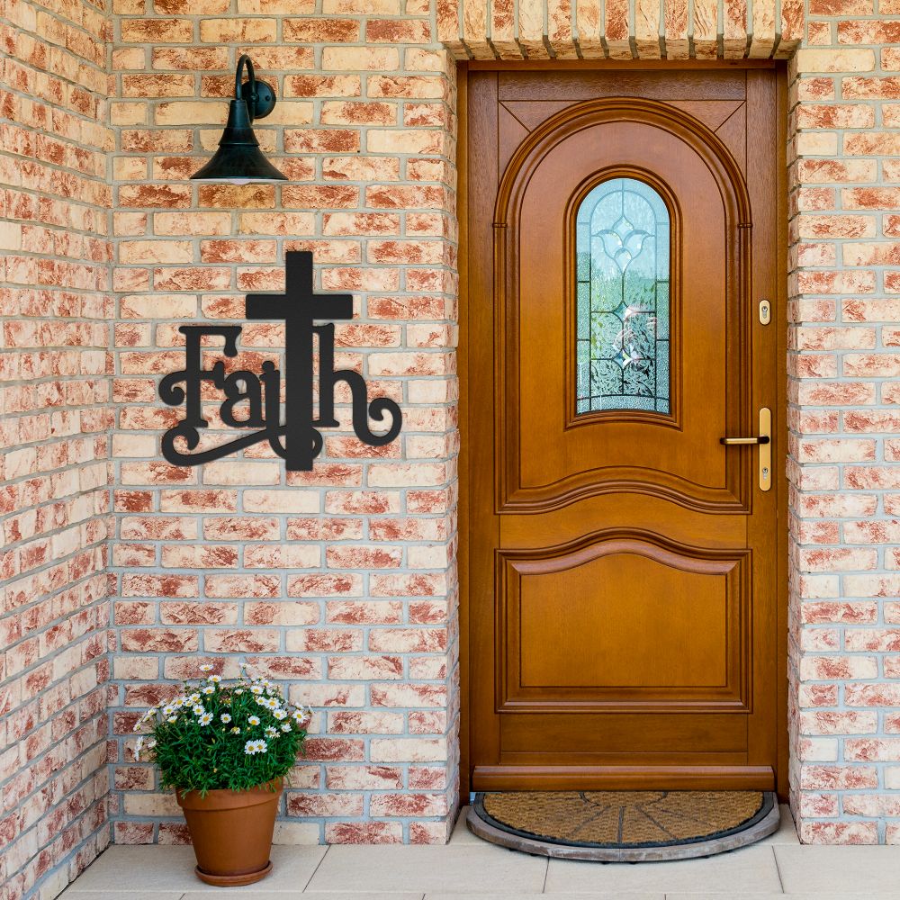 Faith Metal Sign - Christian Metal Wall Art - Religious Metal Wall Decor