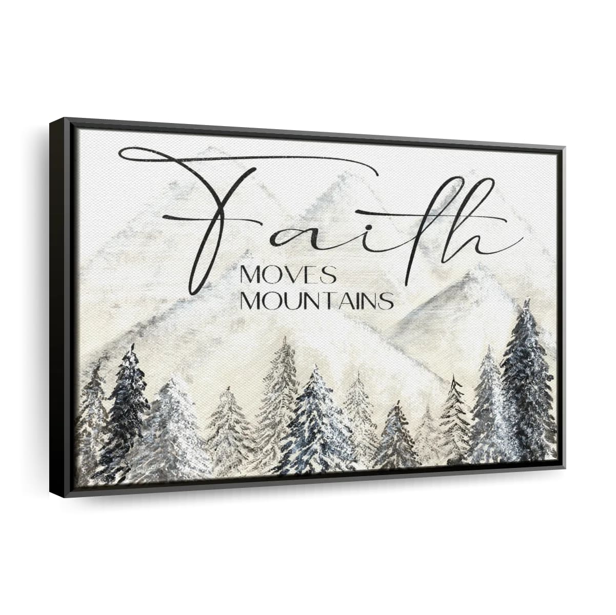 Faith Moves Mountains Canvas Wall Art - Christian Canvas Wall Art - Religious Wall Art Canvas